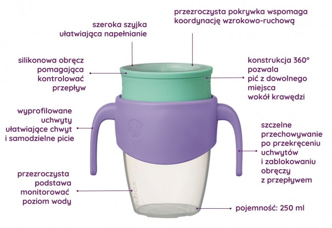 Kubek treningowy w kolorze fioletowym B. box